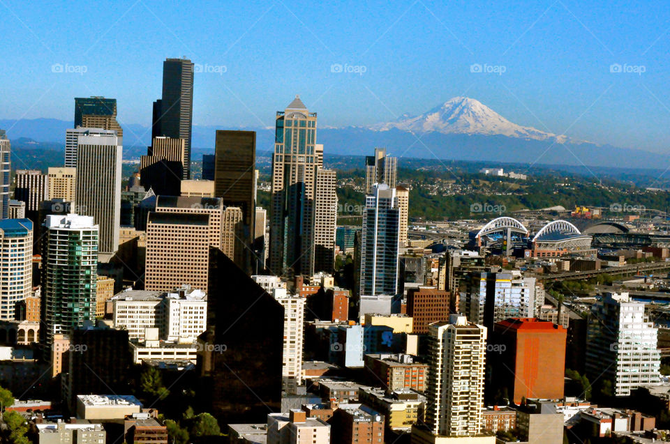 skyscrapers downtown seattle washington by refocusphoto