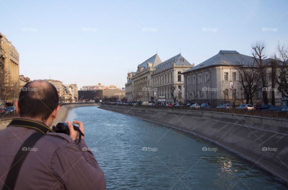 Court House of Bucharest on the Dambovita river