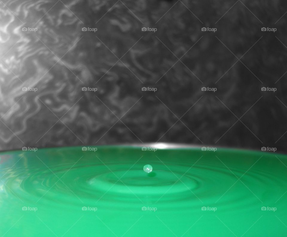 Green water drop image
