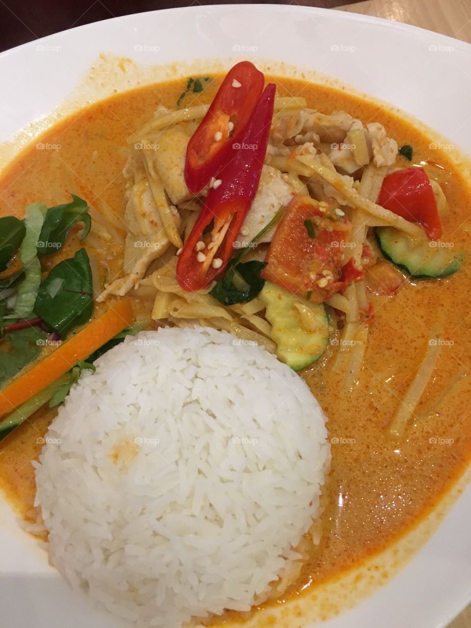 Red curry dish