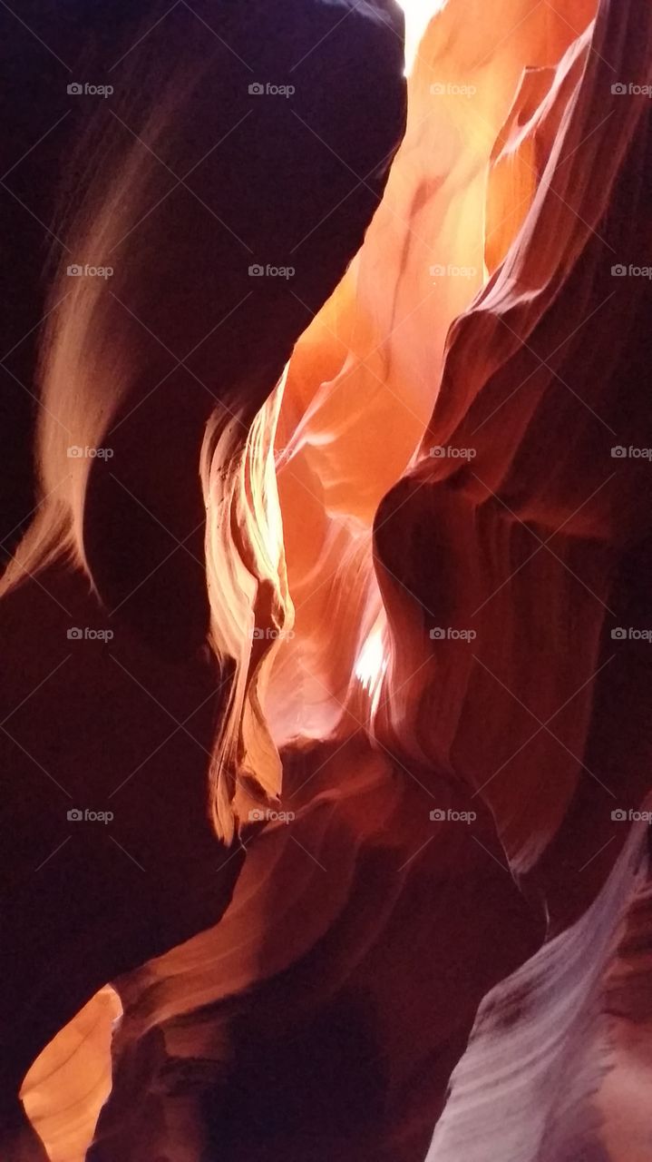 Rock formation in antelope canyon