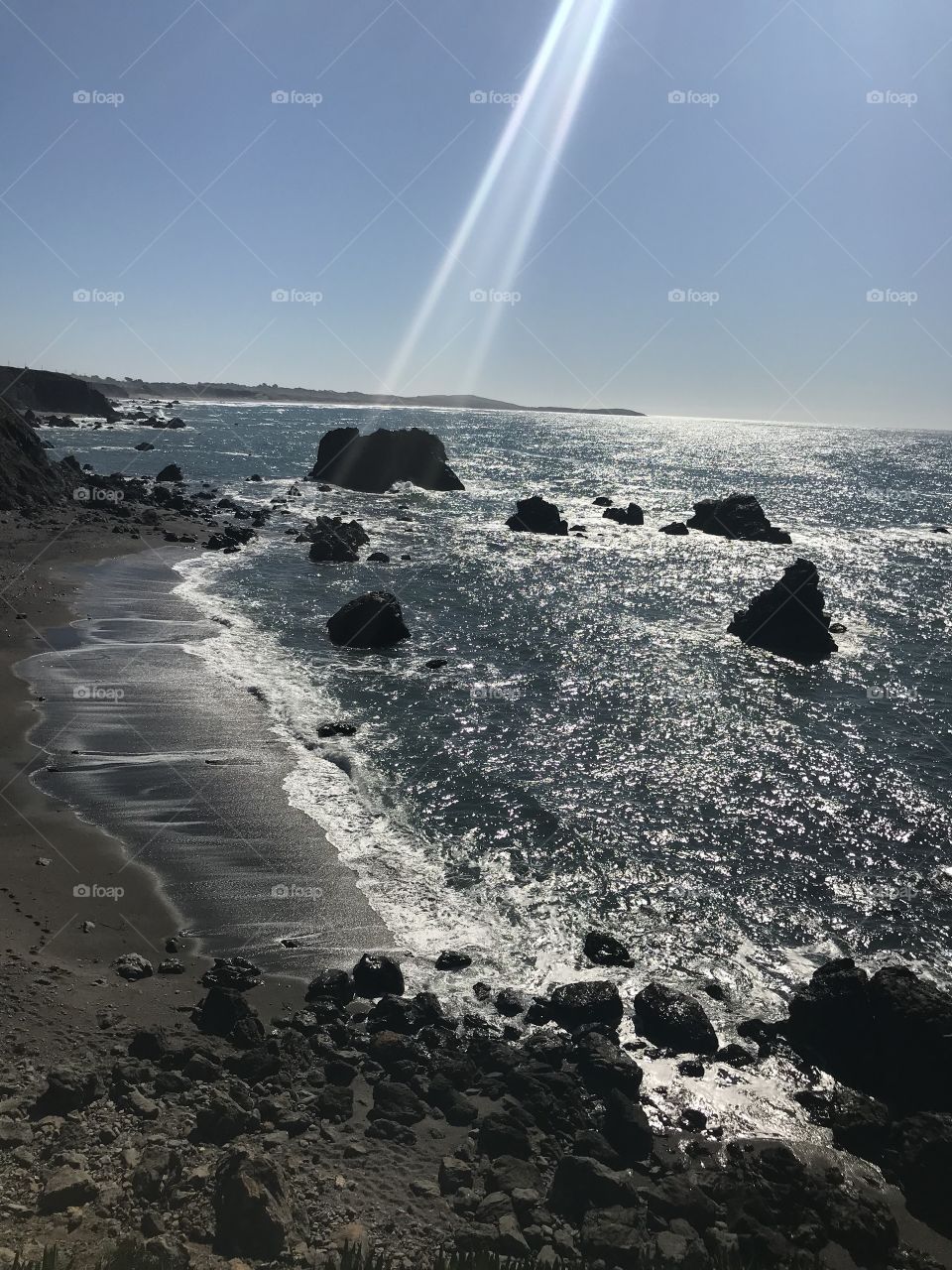 Point Reyes, California, sun, water, beach, rocks