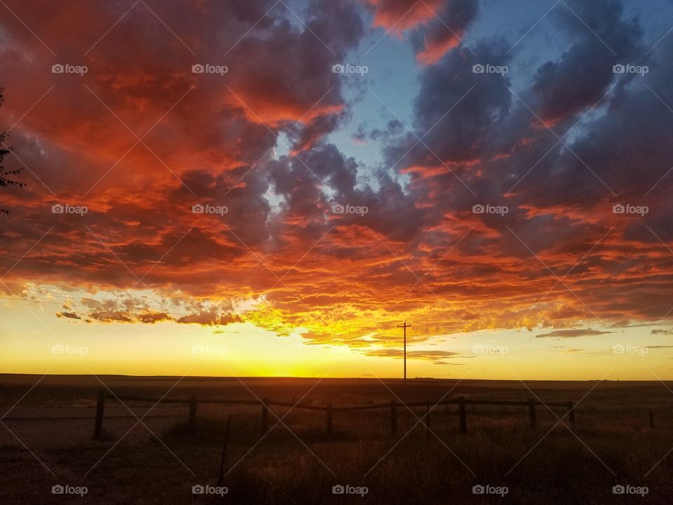 Sunset on the Plains