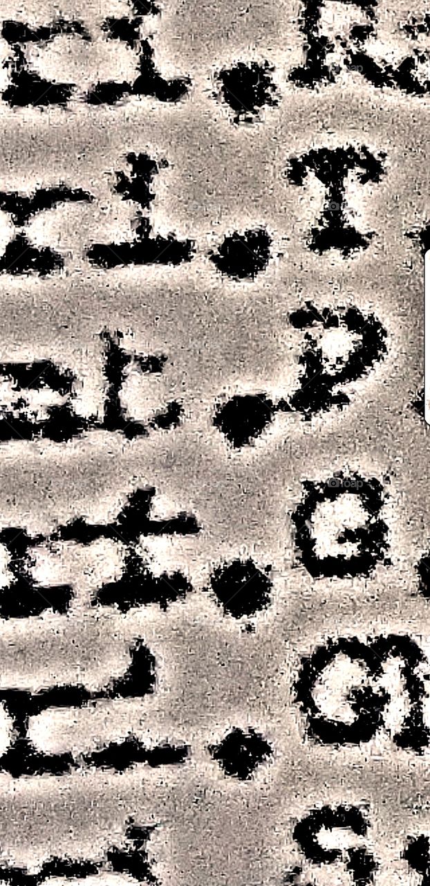 Vintage old cloth alphabets