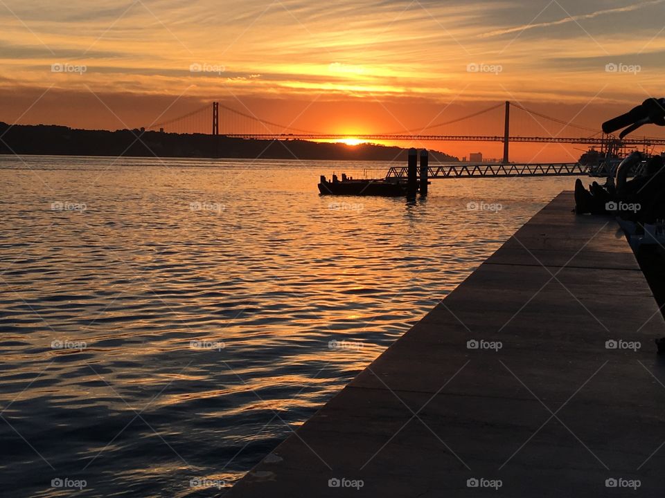 Sunset in Lisbon, Portugal