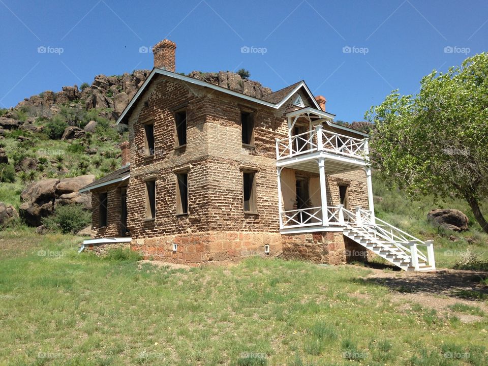 Officers quarters. This house was erected in the late 1870s on a fort in southwest Texas.  A historic site that makes great images.
