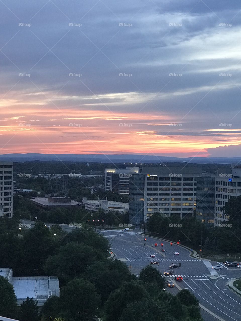 Day bleeds into night fall