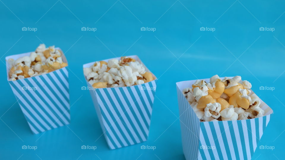 Boxes of popcorn