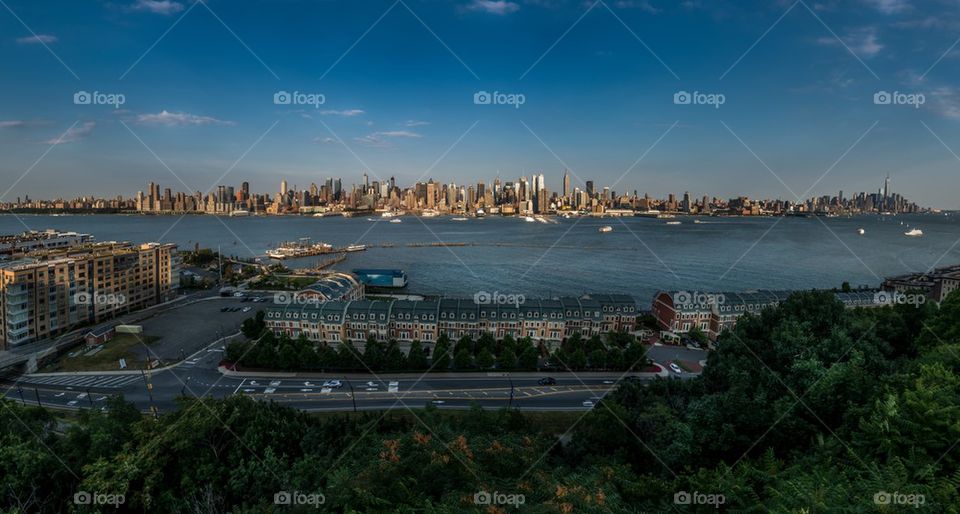 Scenic view of new york skyline