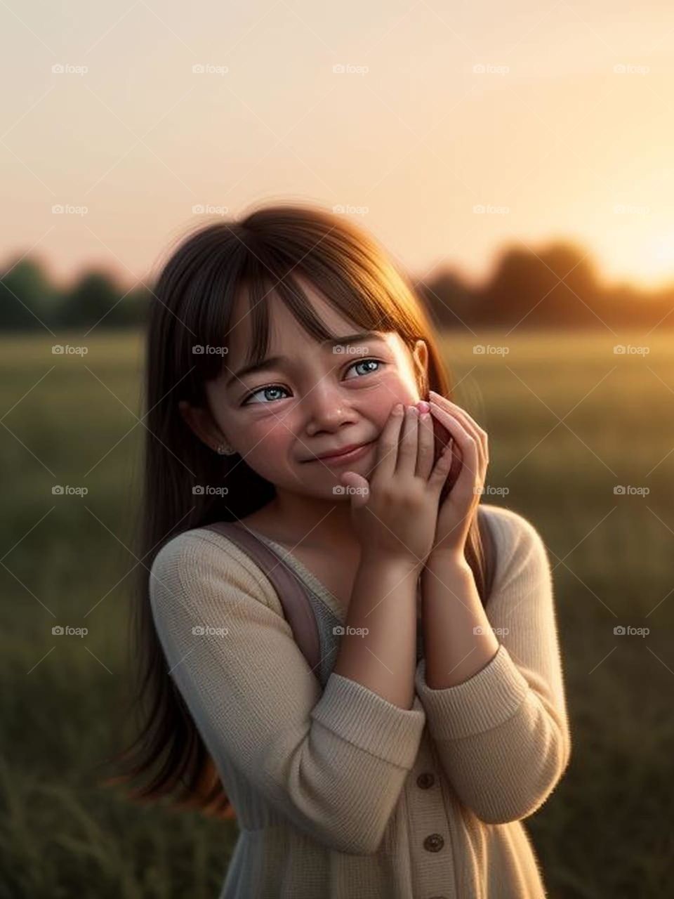 Beautiful sad girl crying