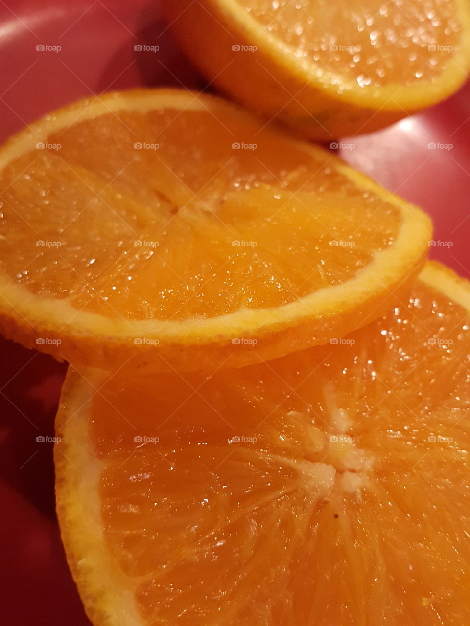 Orange Slices on Plate