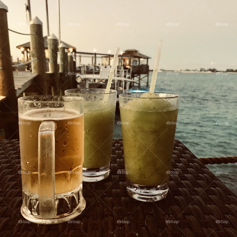 Drinks on the pier