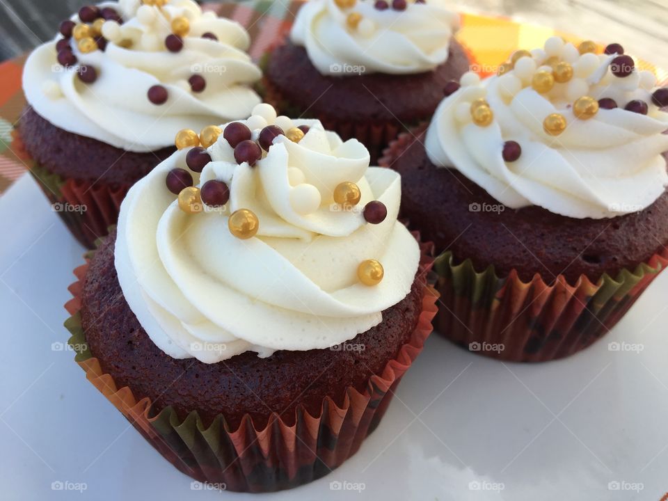 Red Velvet Cupcakes with Buttercream Icing 