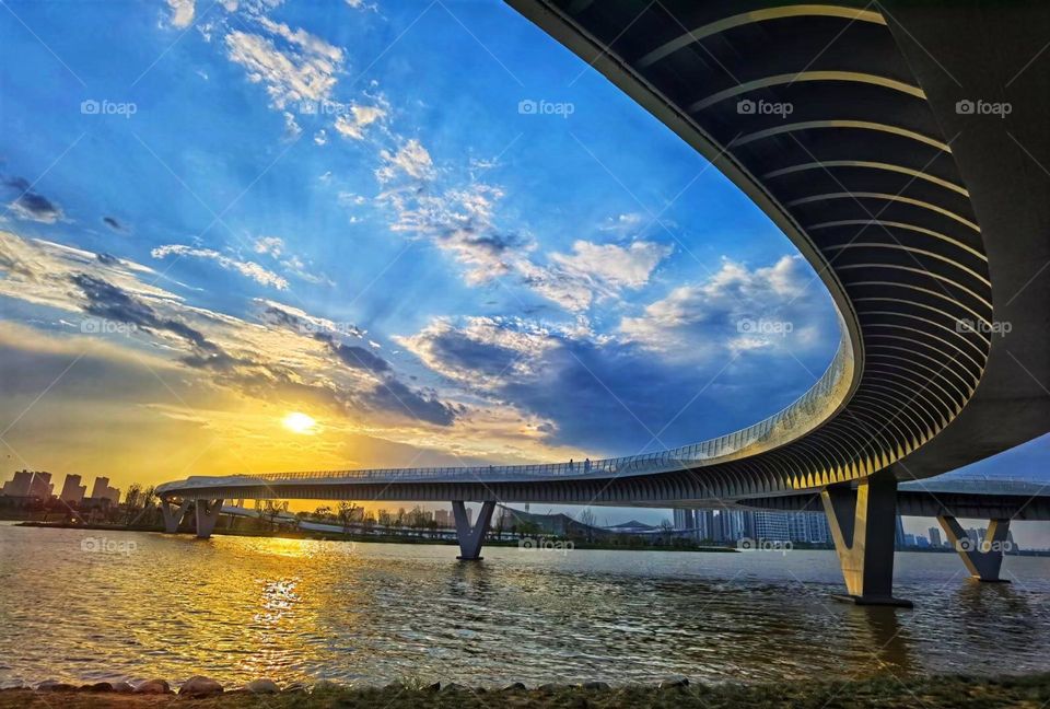 Sunset, the most beautiful sunset, photographed in Xi'an, China