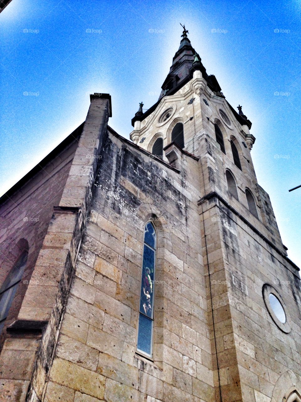 Church of old. St. Joseph Catholic Church in San Antonio 