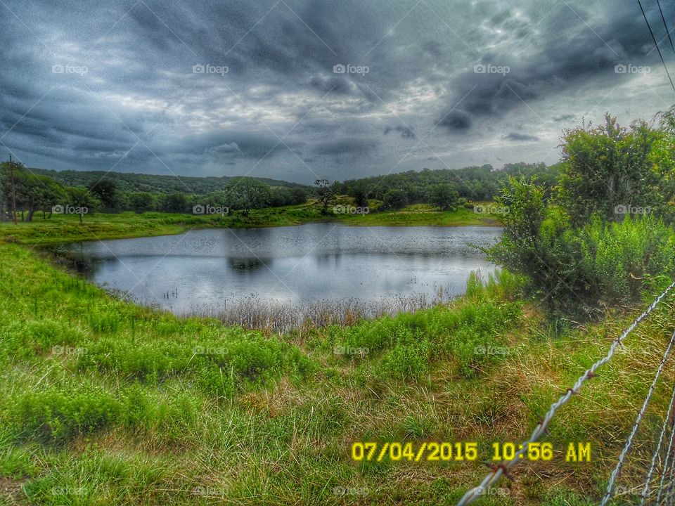 Texas pond water 💦. This is a picture of a tailwater pit used by cattle on most farms around this area