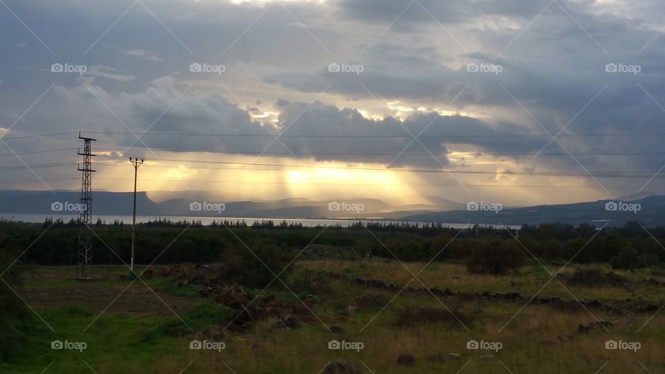 Captivating clouds before sunset