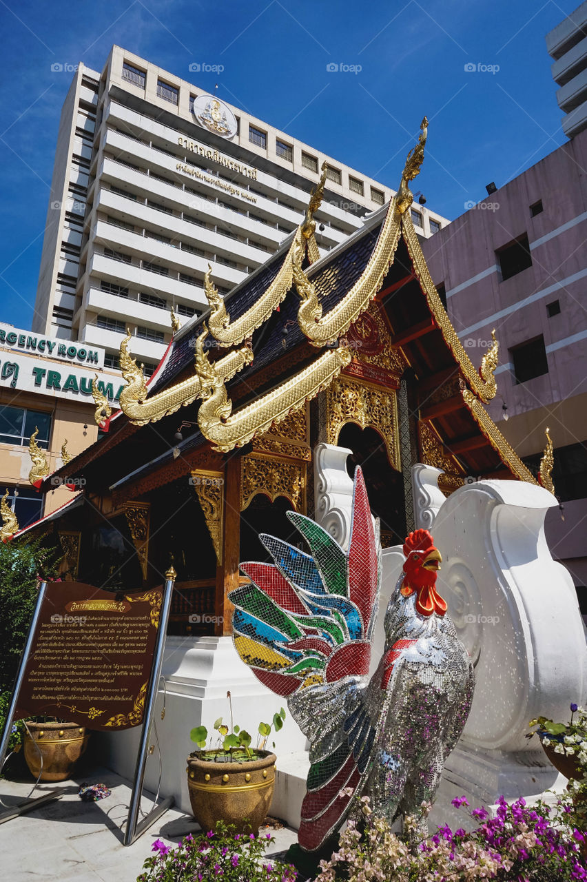 Hospital temple in Chiang Mai, Thailand 