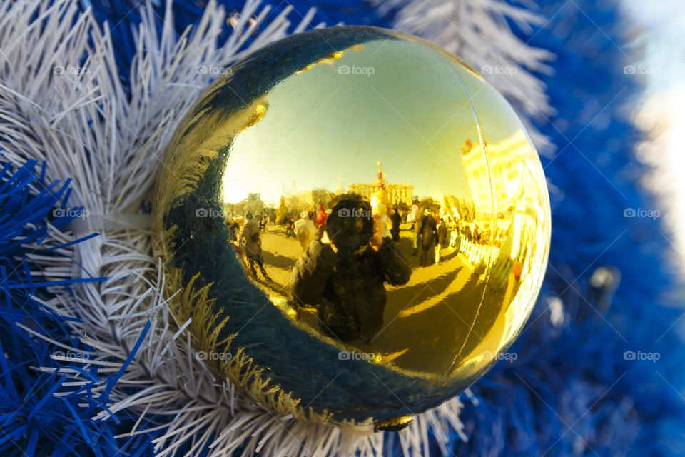Christmas ball and photograph