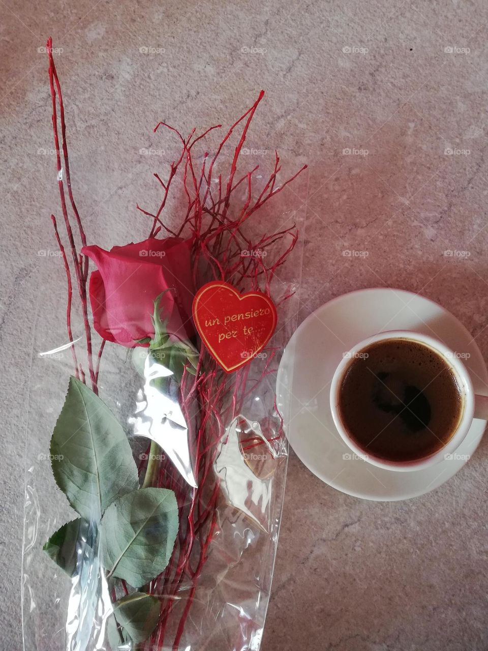 Coffee and rose 