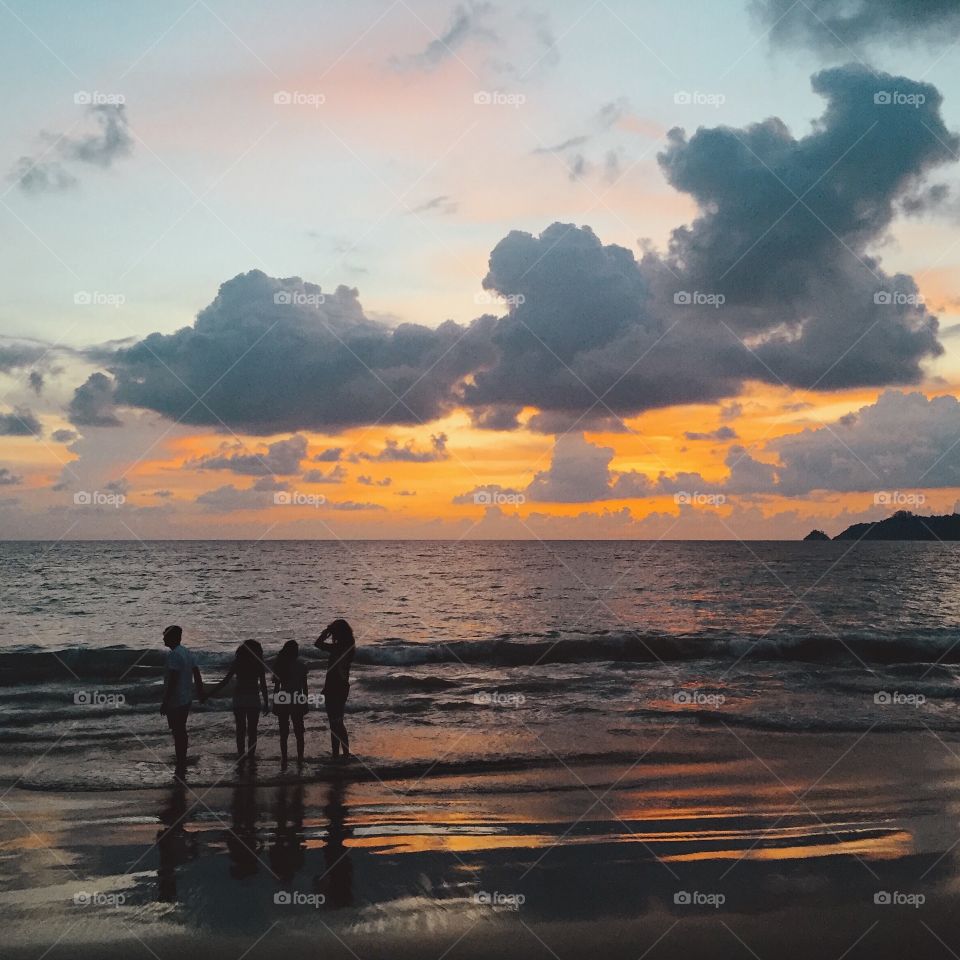 Sunset, Water, Dawn, Dusk, Beach