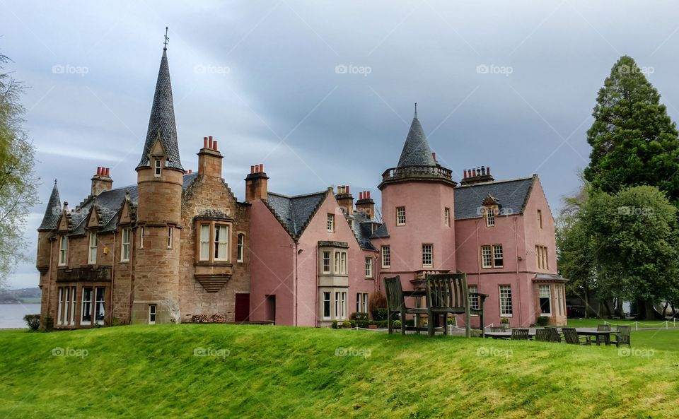 the Bunchrew house at Inverness right on the sea