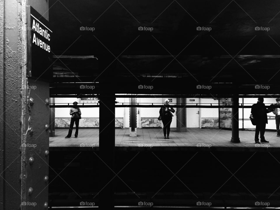 Time passing. Time passing at New York City train station