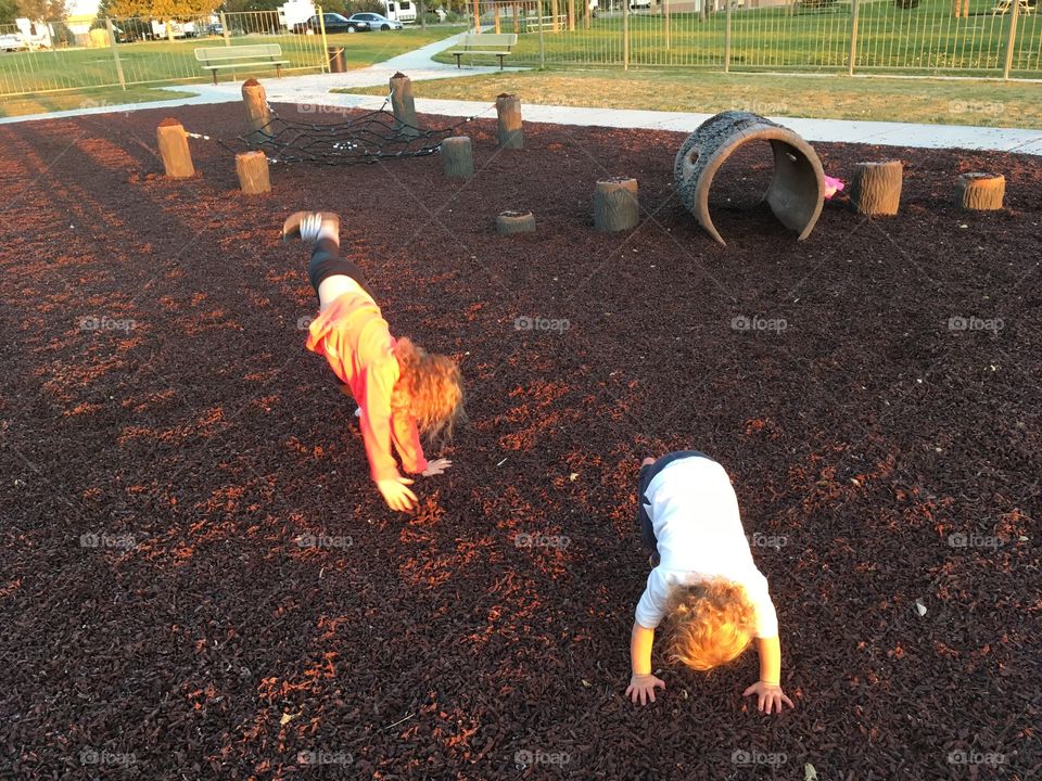 Cartwheels at the park.