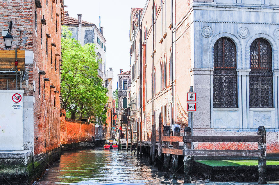 Narrow canal in Venice