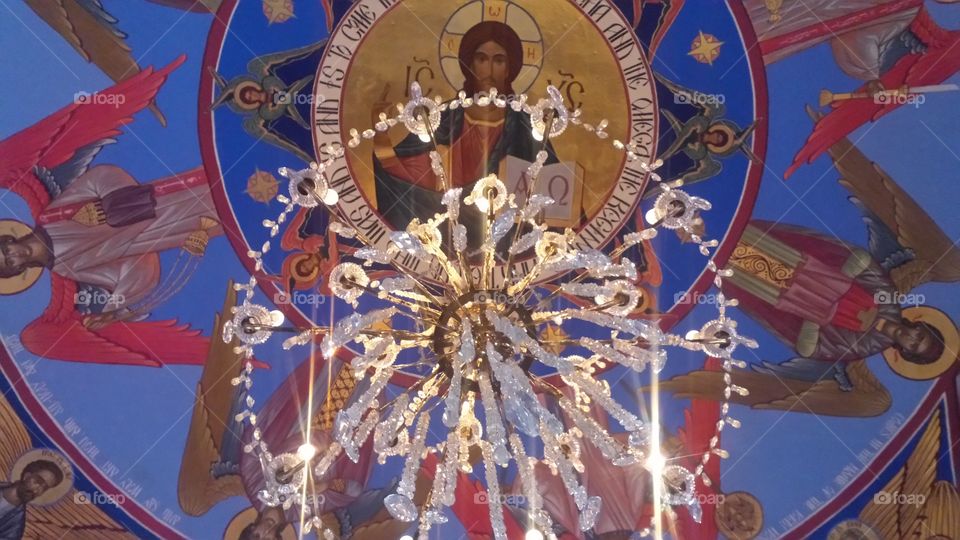 church. Ukrainian orthodox church ceiling
