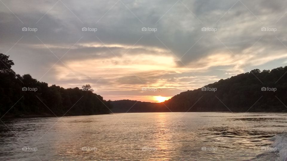 Sunset on the River