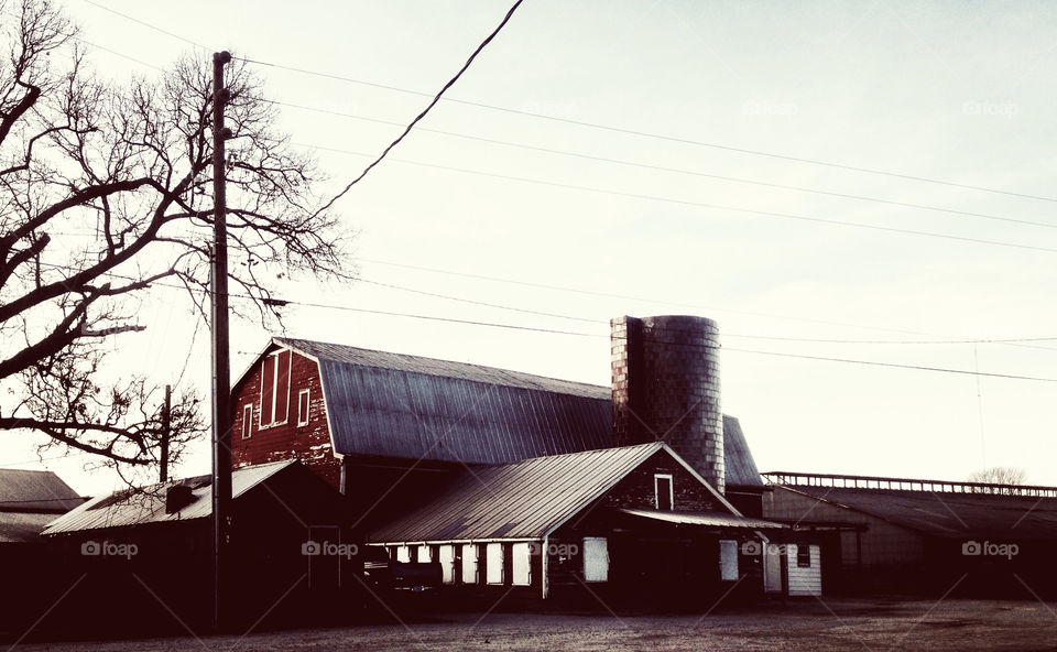 Old red barn
