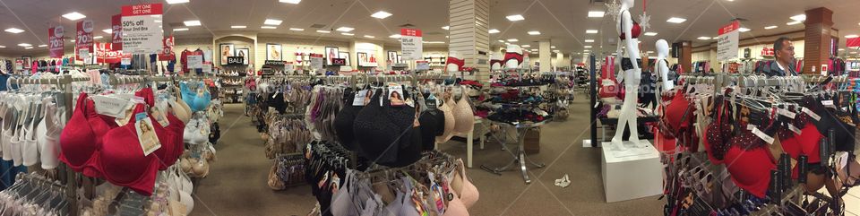 Panoramic view of bras