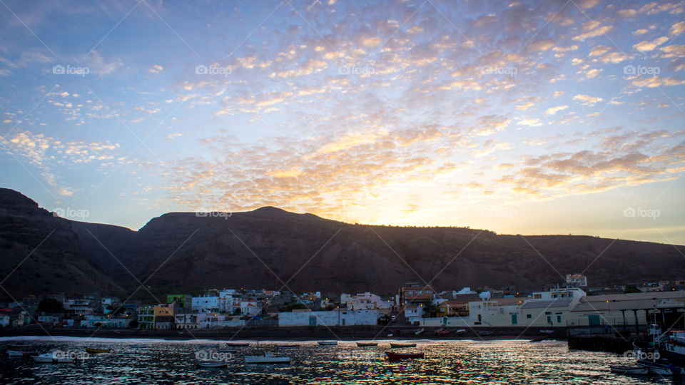 Sunrise in Tarrafal Port, São Nicolau, Cape Verde