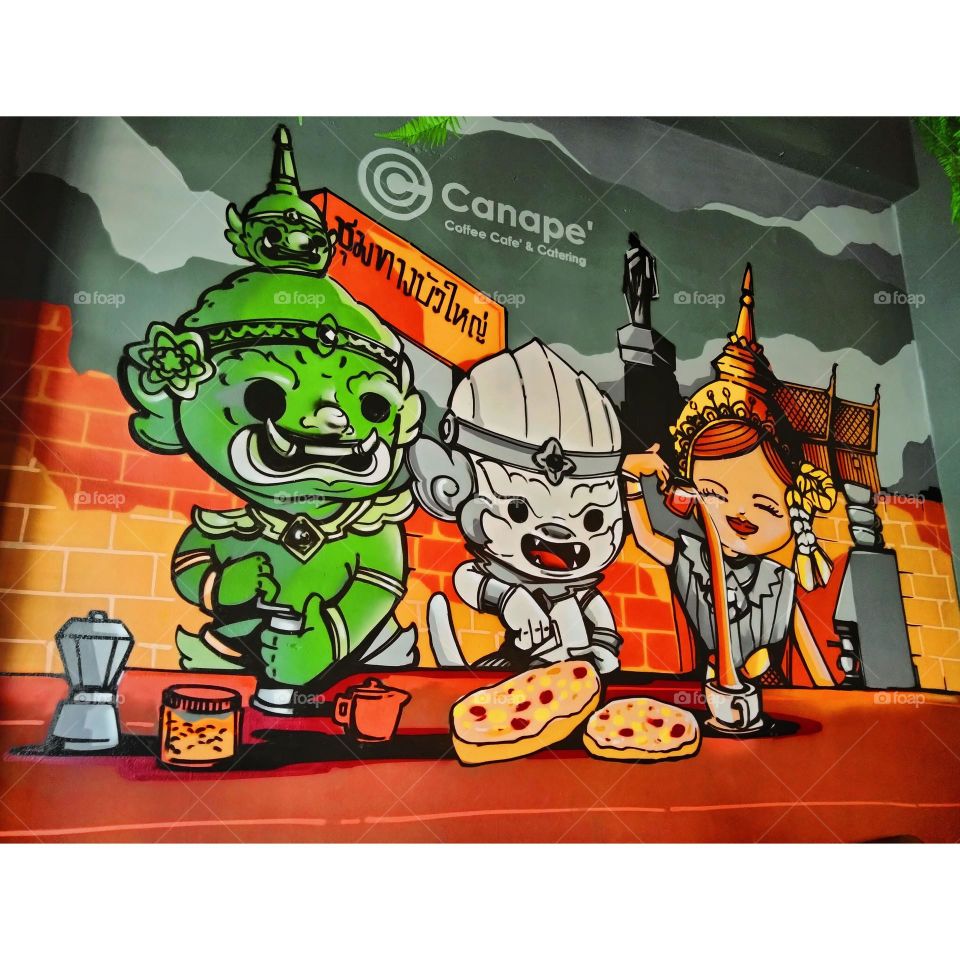 Thai literature paintings.