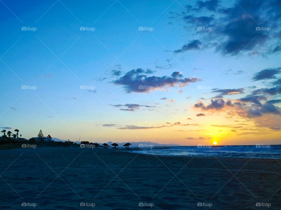 Sunset on the beach