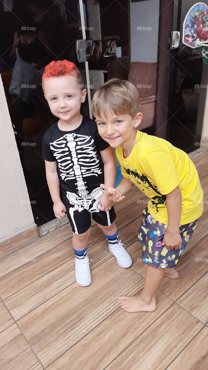 family dressed in a halloween theme