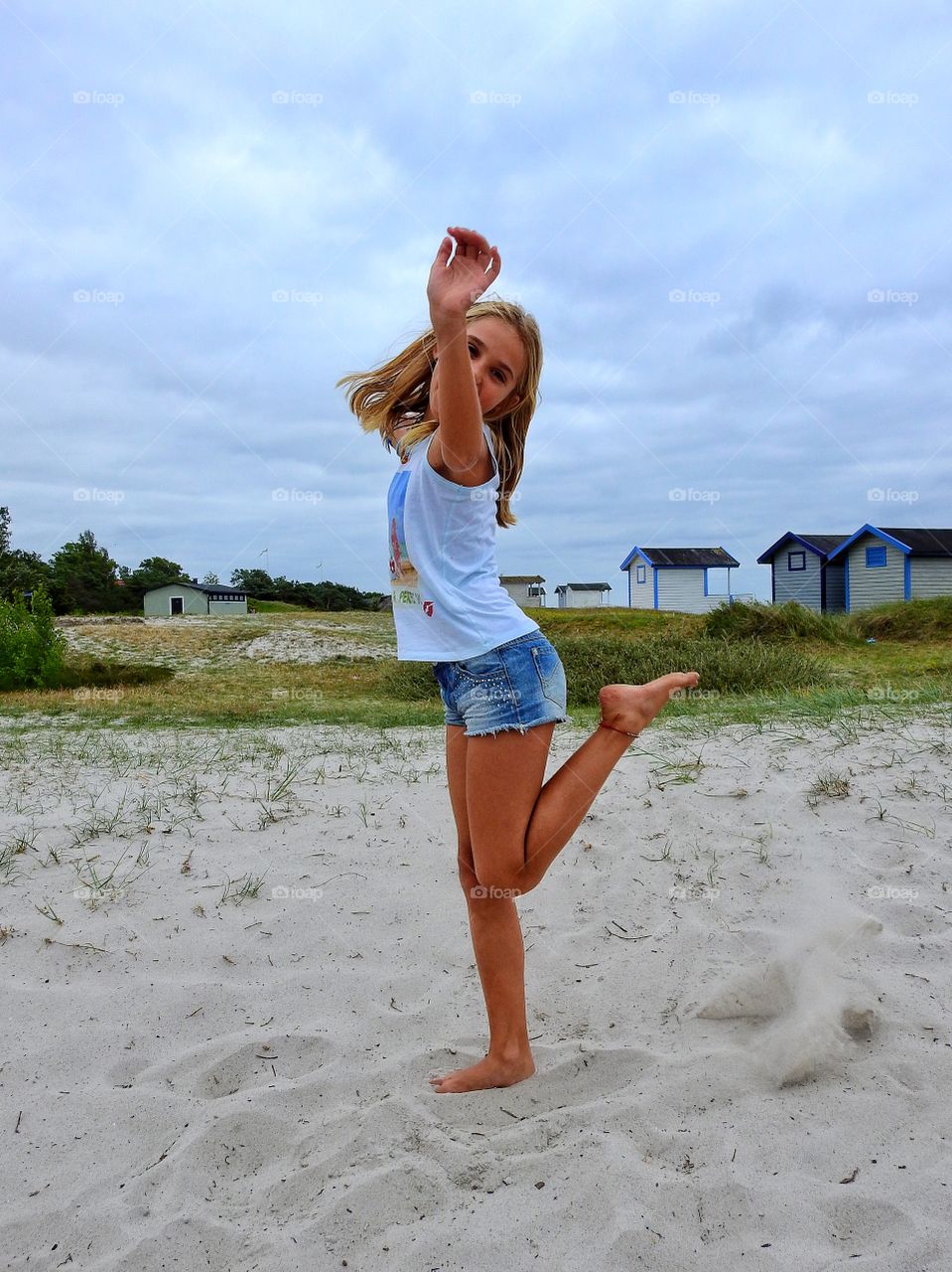 Dancing on the beach