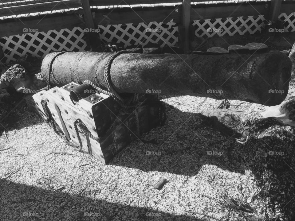 Cannon at Key Biscayne beach.