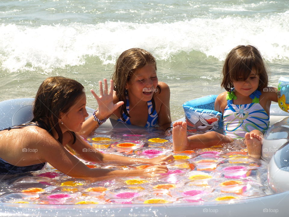 Kids enjoying in the pool