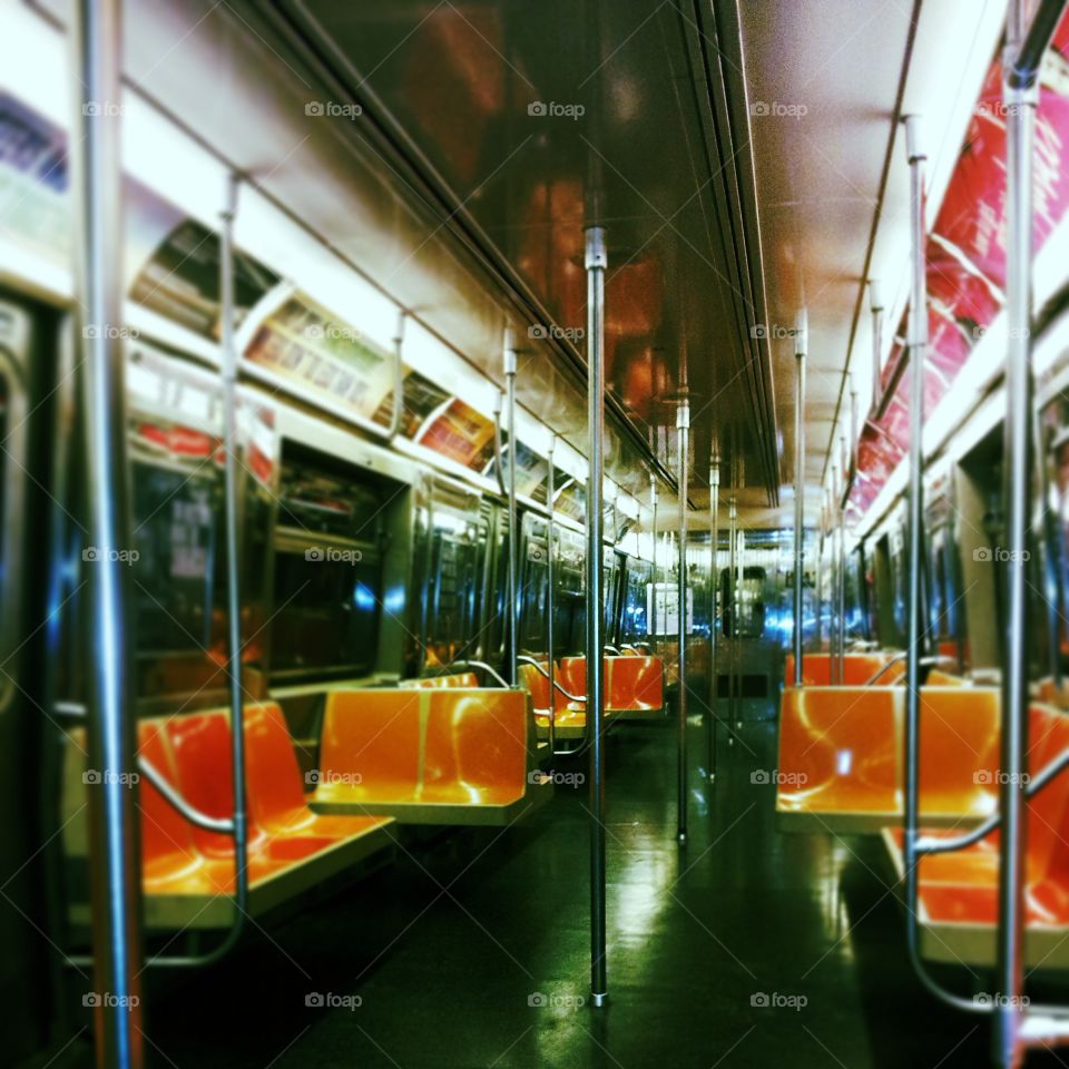 Empty New York subway 