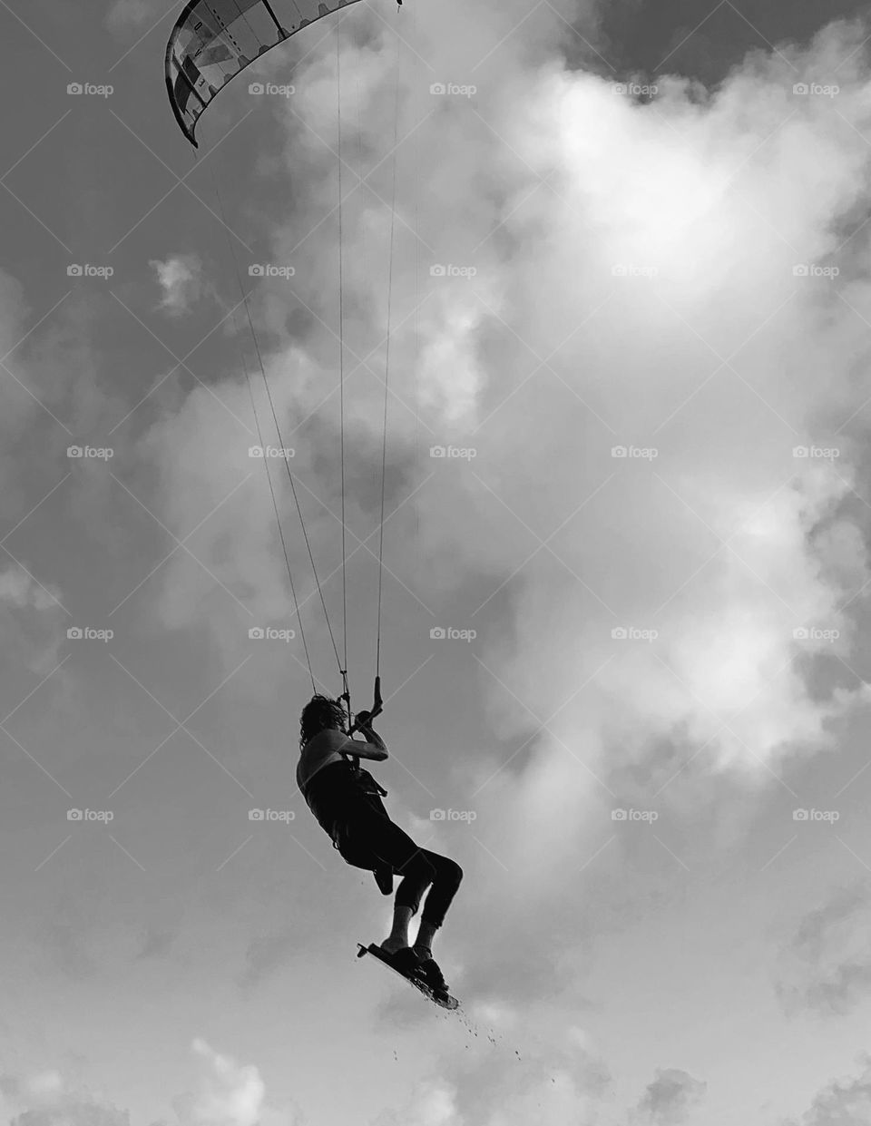 Parasail in the key during sunset in Key West, Florida 