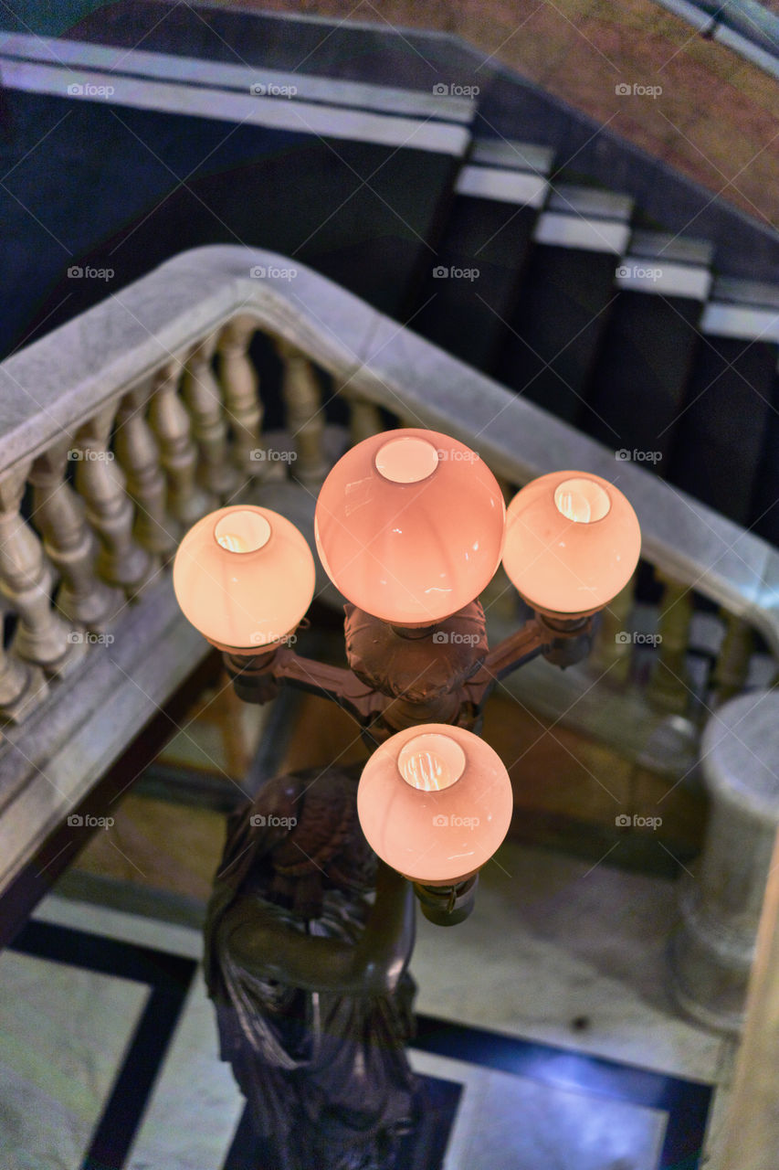 Postlamp from above