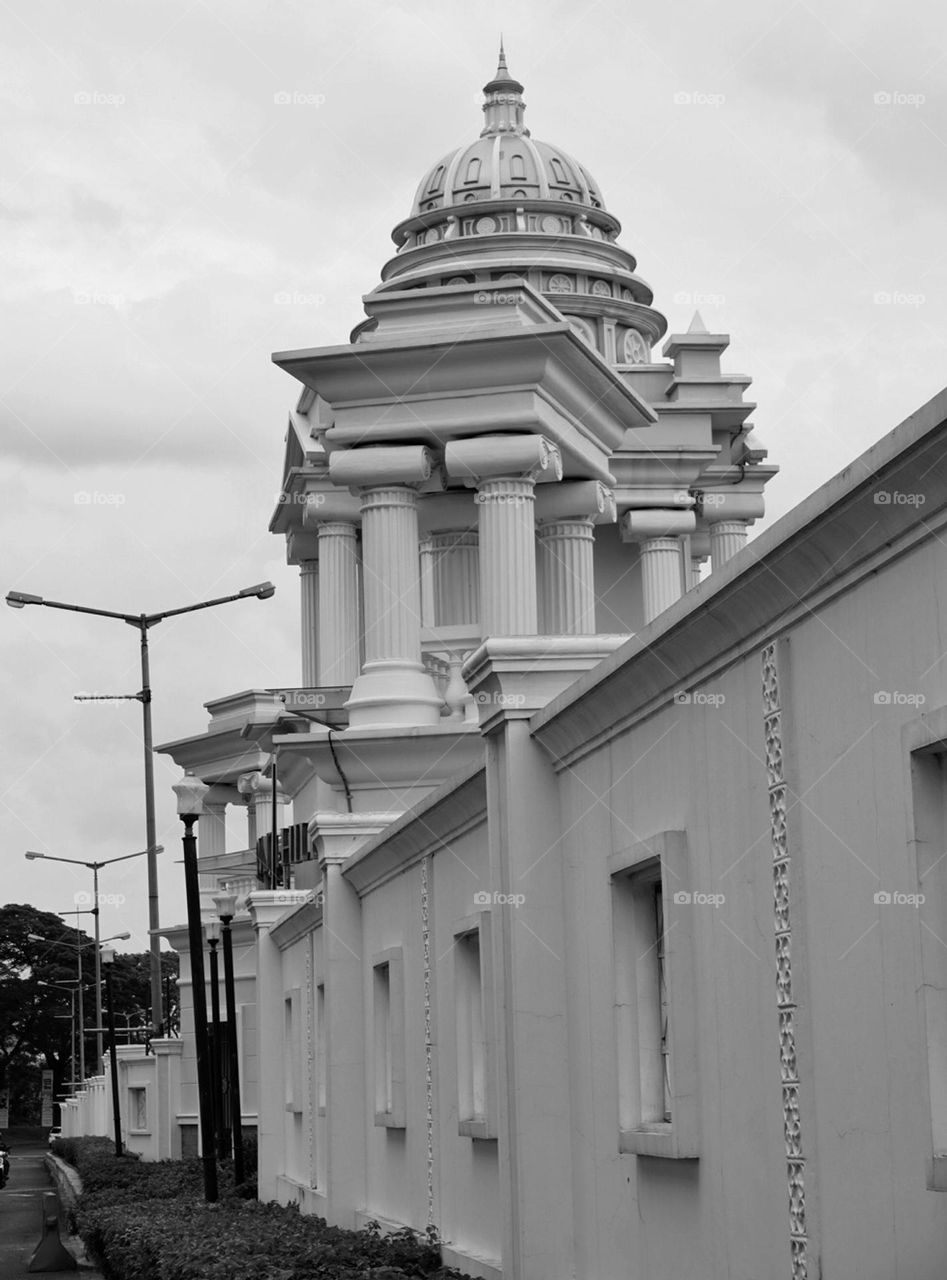 entrance gate - architecture in Black and white