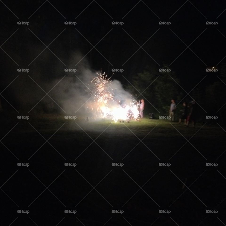 Fireworks in the backyard. Pennsylvania’s back country 