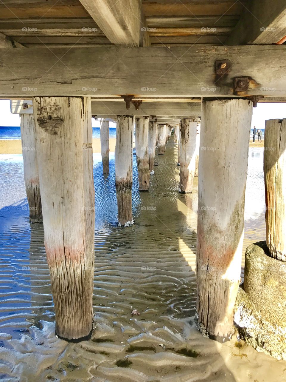 Underneath the Altona Pier, Victoria Australia 