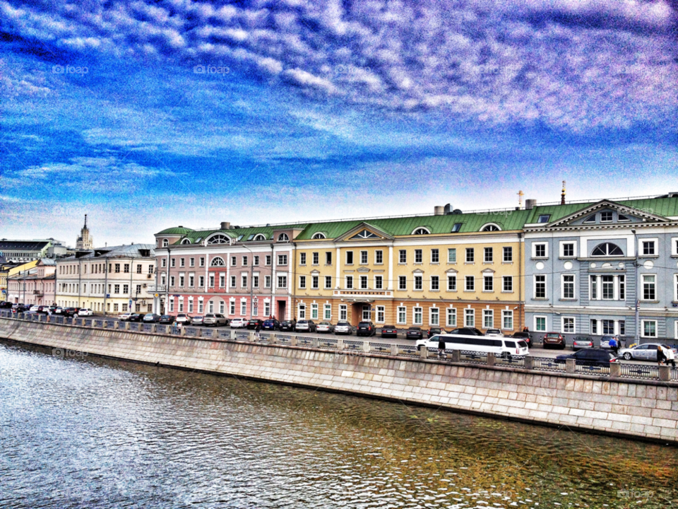 sky street city embankment by penguincody