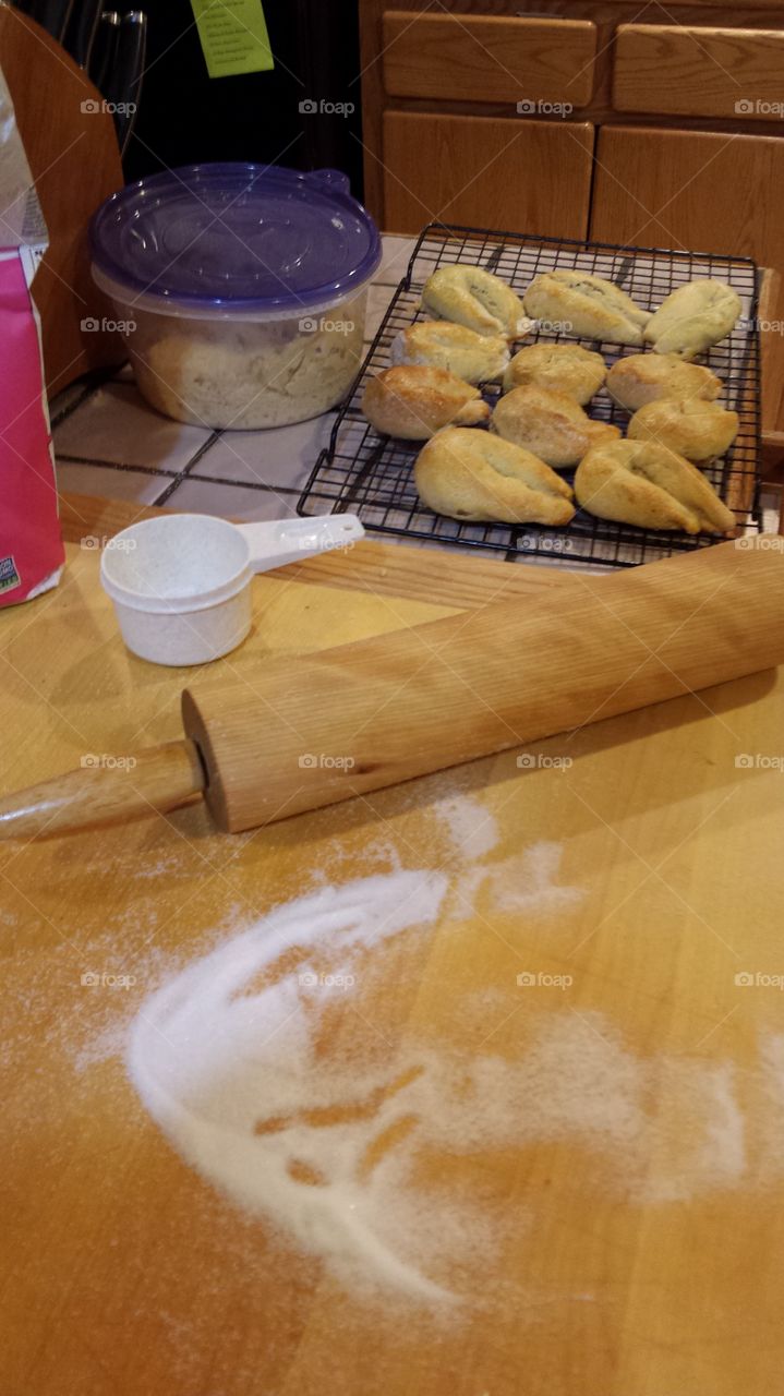 making Christmas cookies