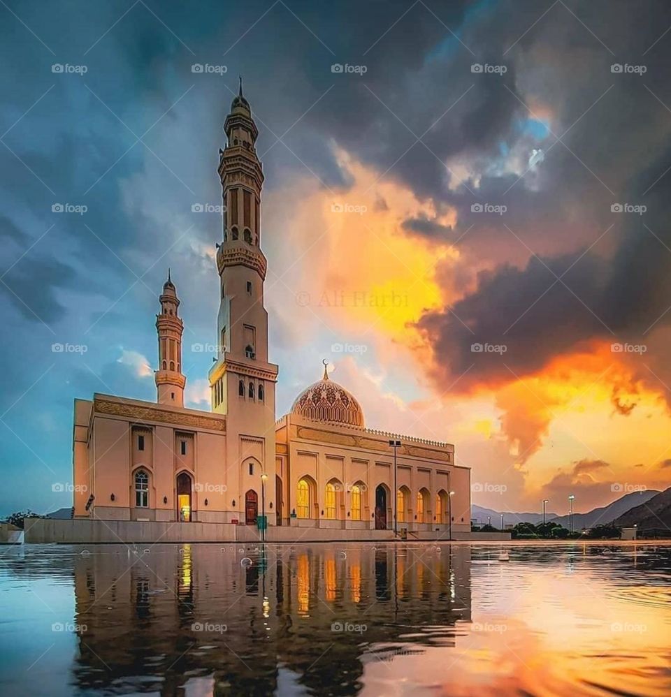 Beautiful architectural decorations in the Sultanate of Oman.