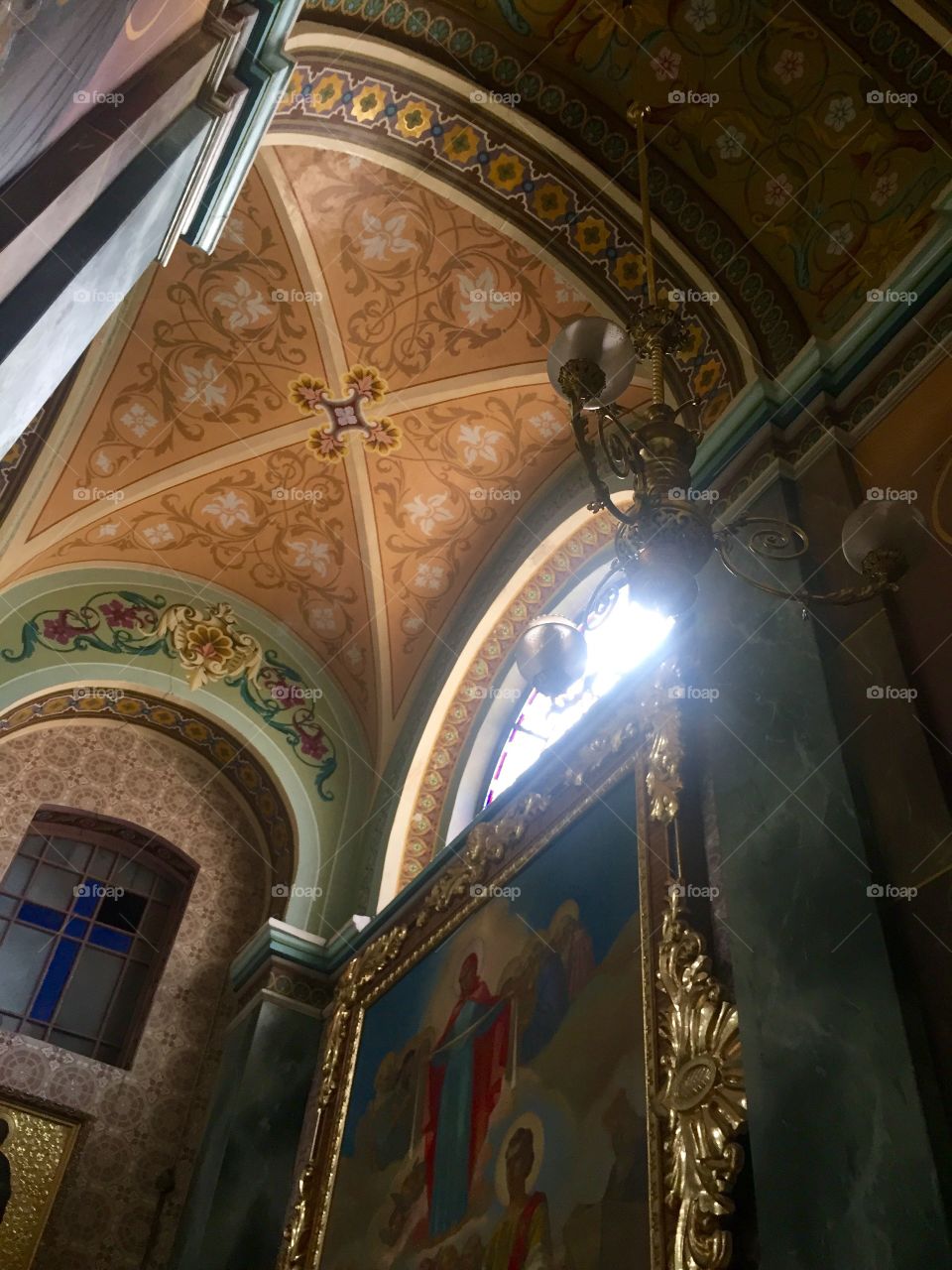 Ceiling decorations in the Archcathedral church 